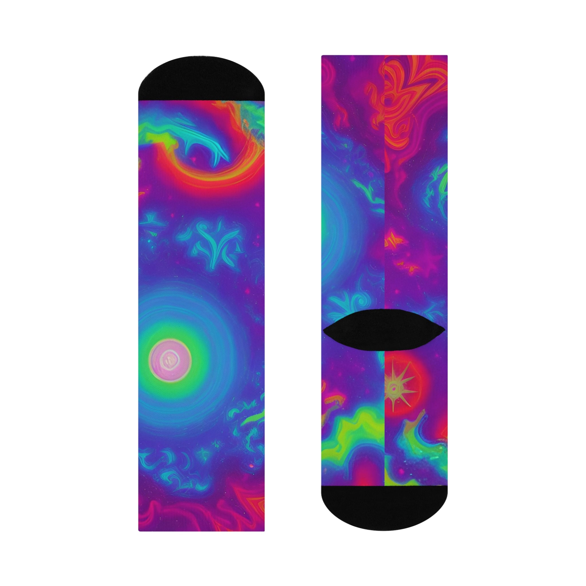 Vibrant  Colorful cosmos Knee High Socks