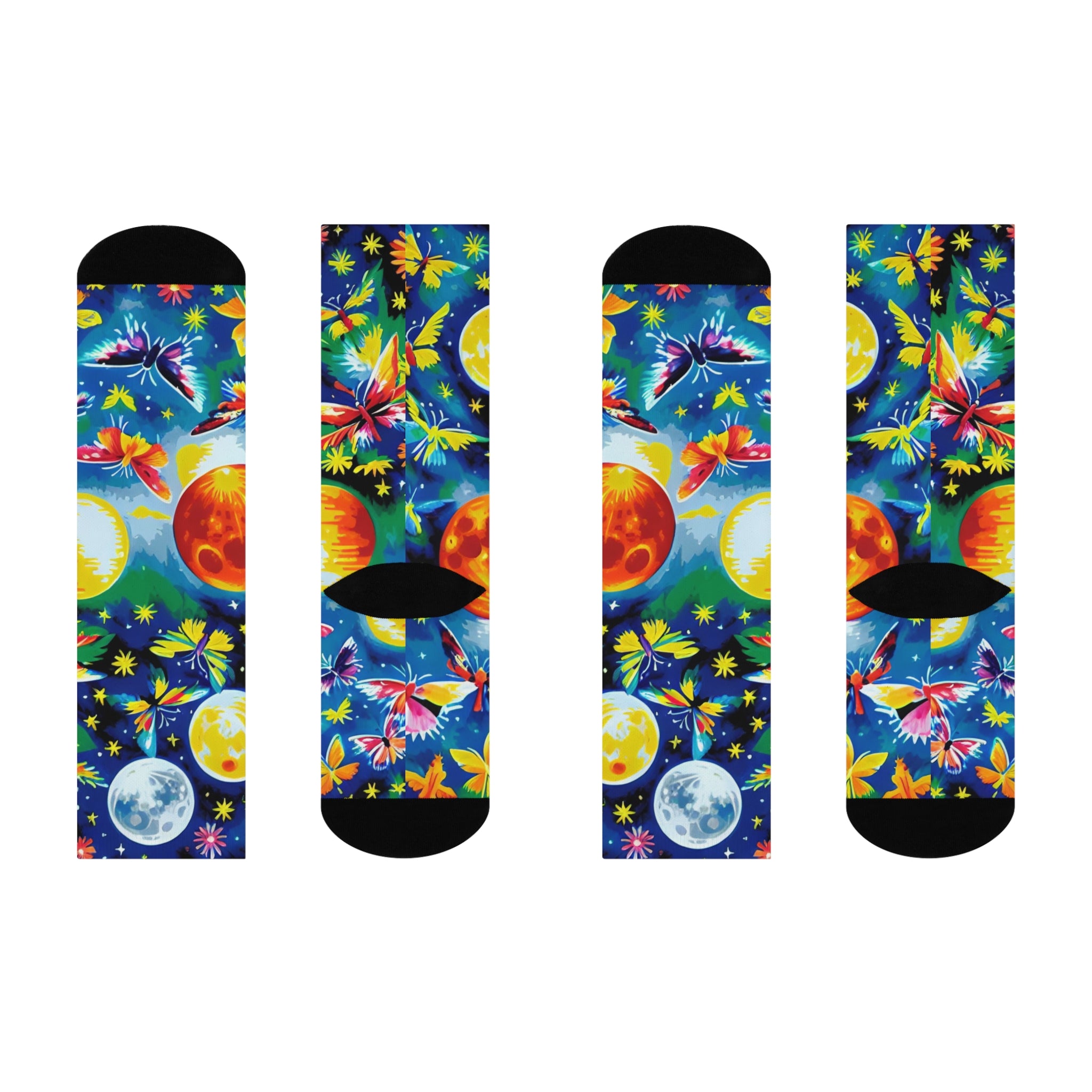 Cosmic Butterfly Knee High Socks Celestial
