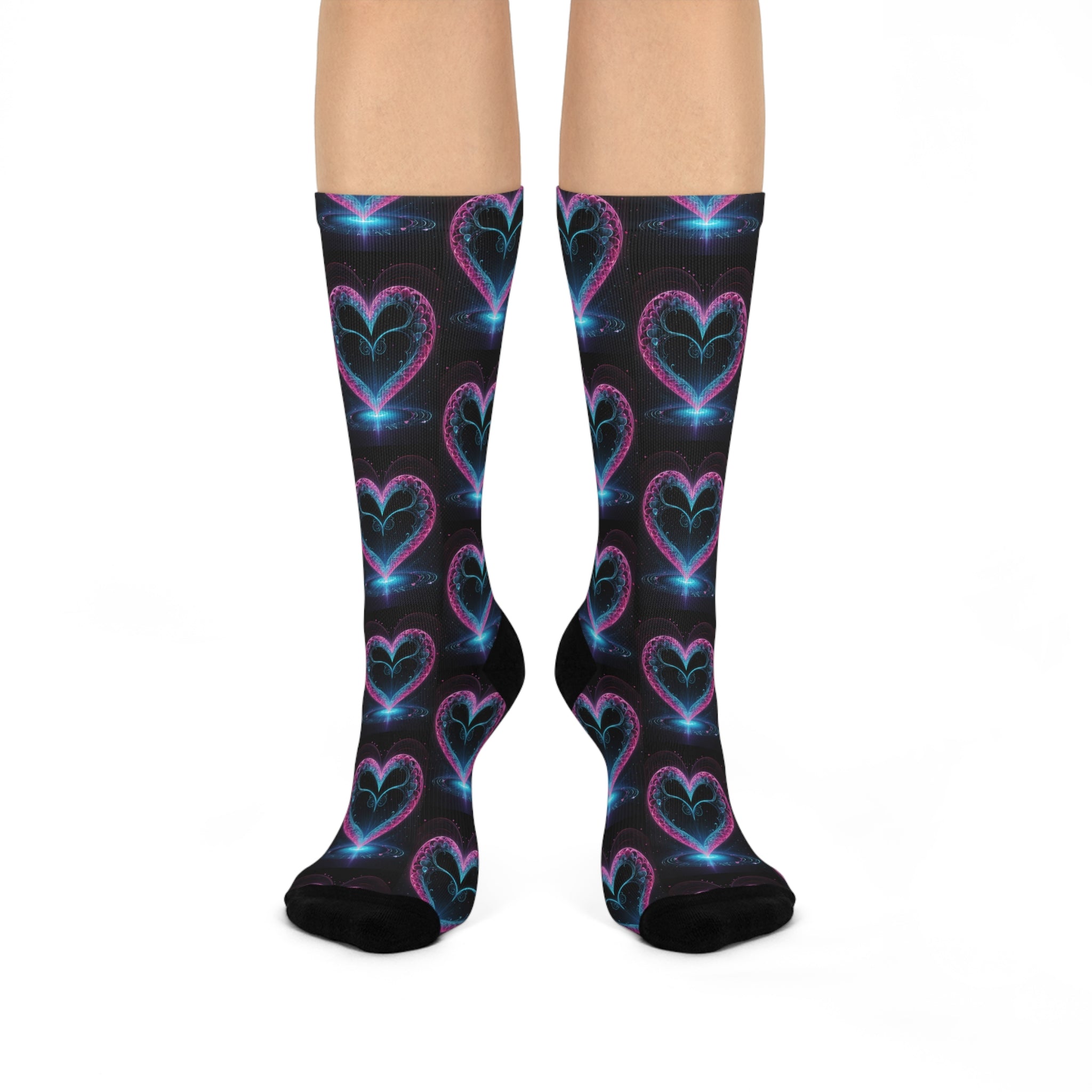 Neon Heart Knee-High socks