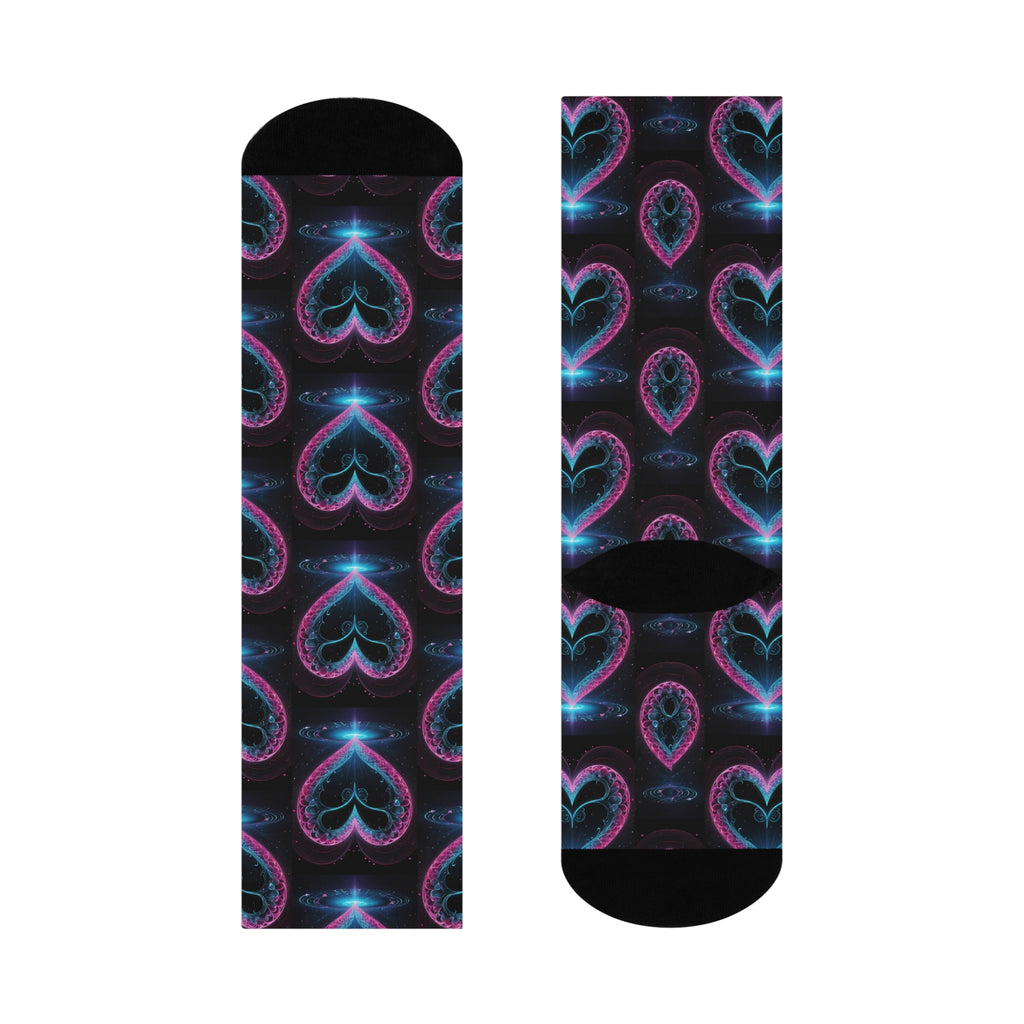 Neon Heart Knee-High socks