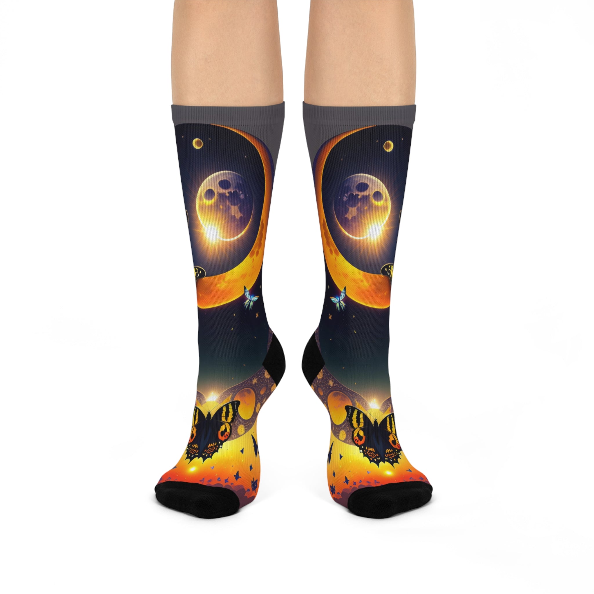 Monarch Butterfly Solar Eclipse Knee High