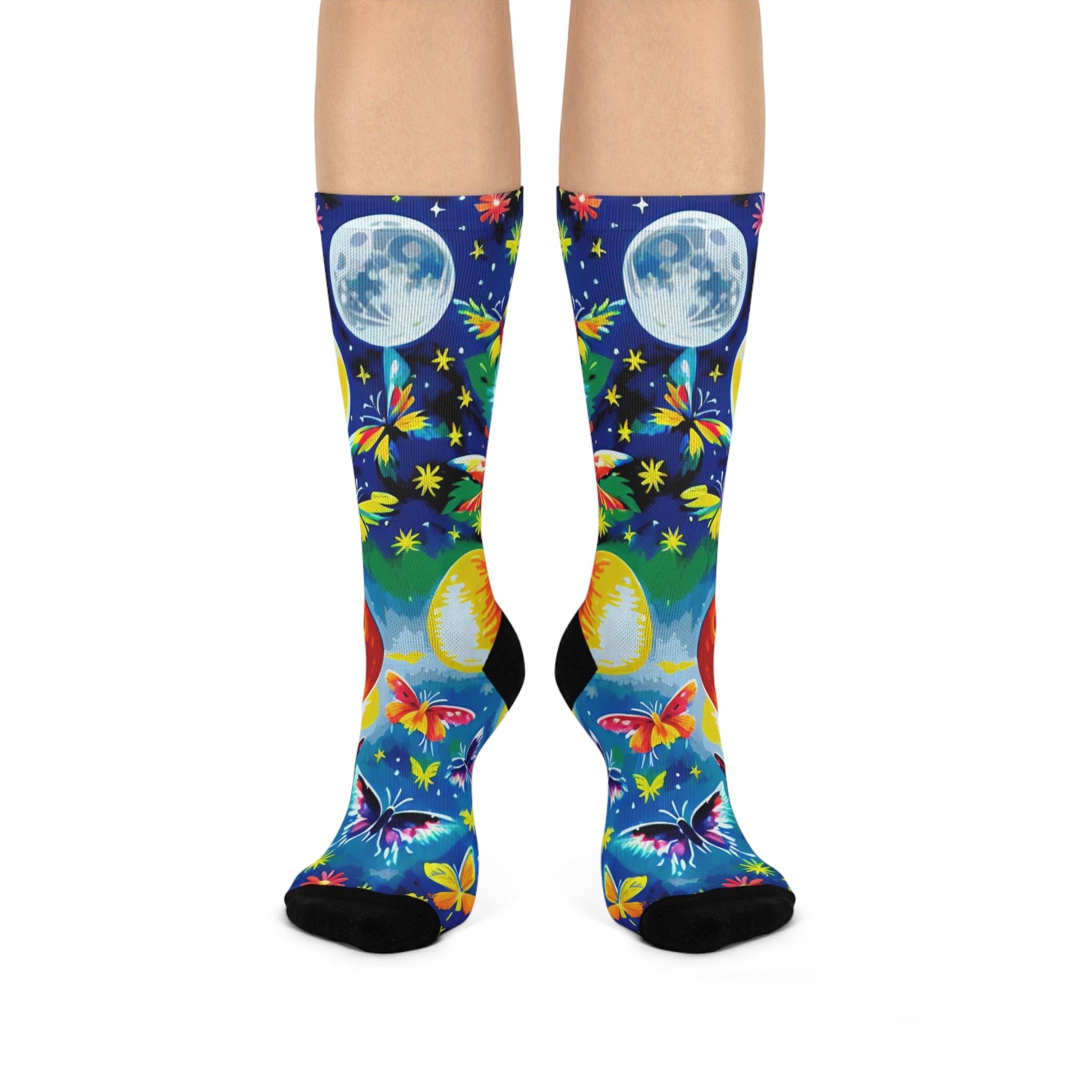 Cosmic Butterfly Knee High Socks Celestial