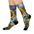 Sunflower Field Crew Socks | Sunflower Artwork Socks