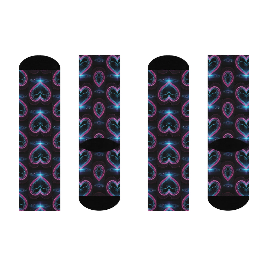 Neon Heart Knee-High socks