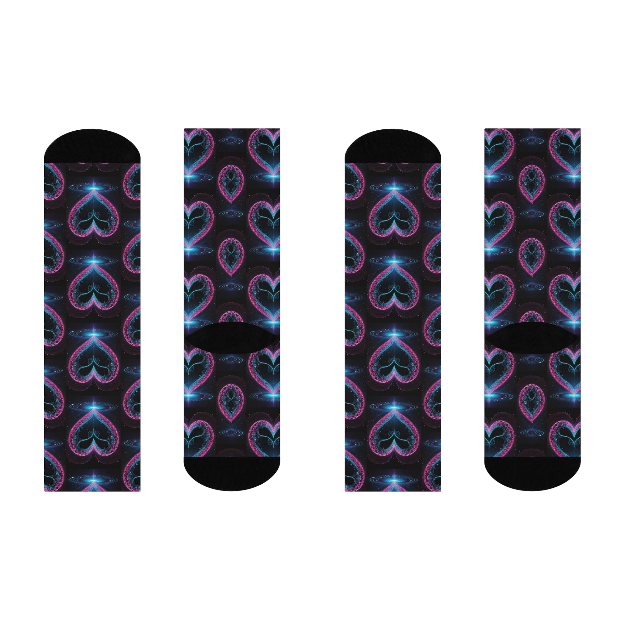 Neon Heart Knee-High socks