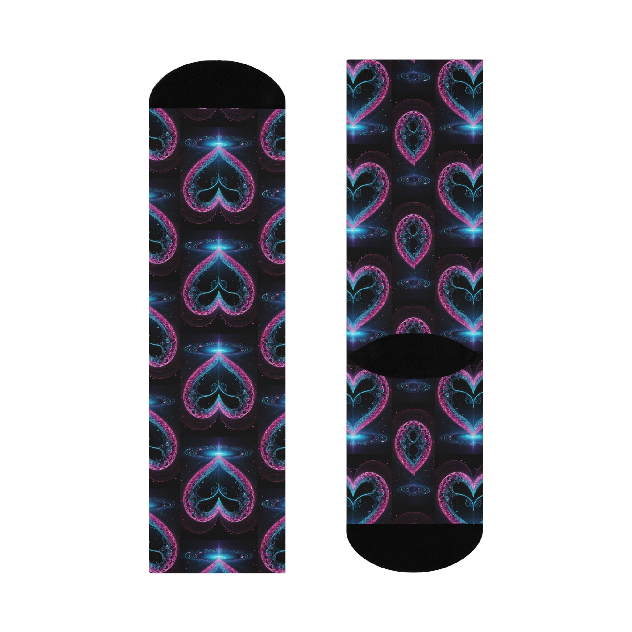 Neon Heart Knee-High socks