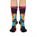 Neon katrina Cushioned Crew Socks | Day of the Dead Calavera Pattern
