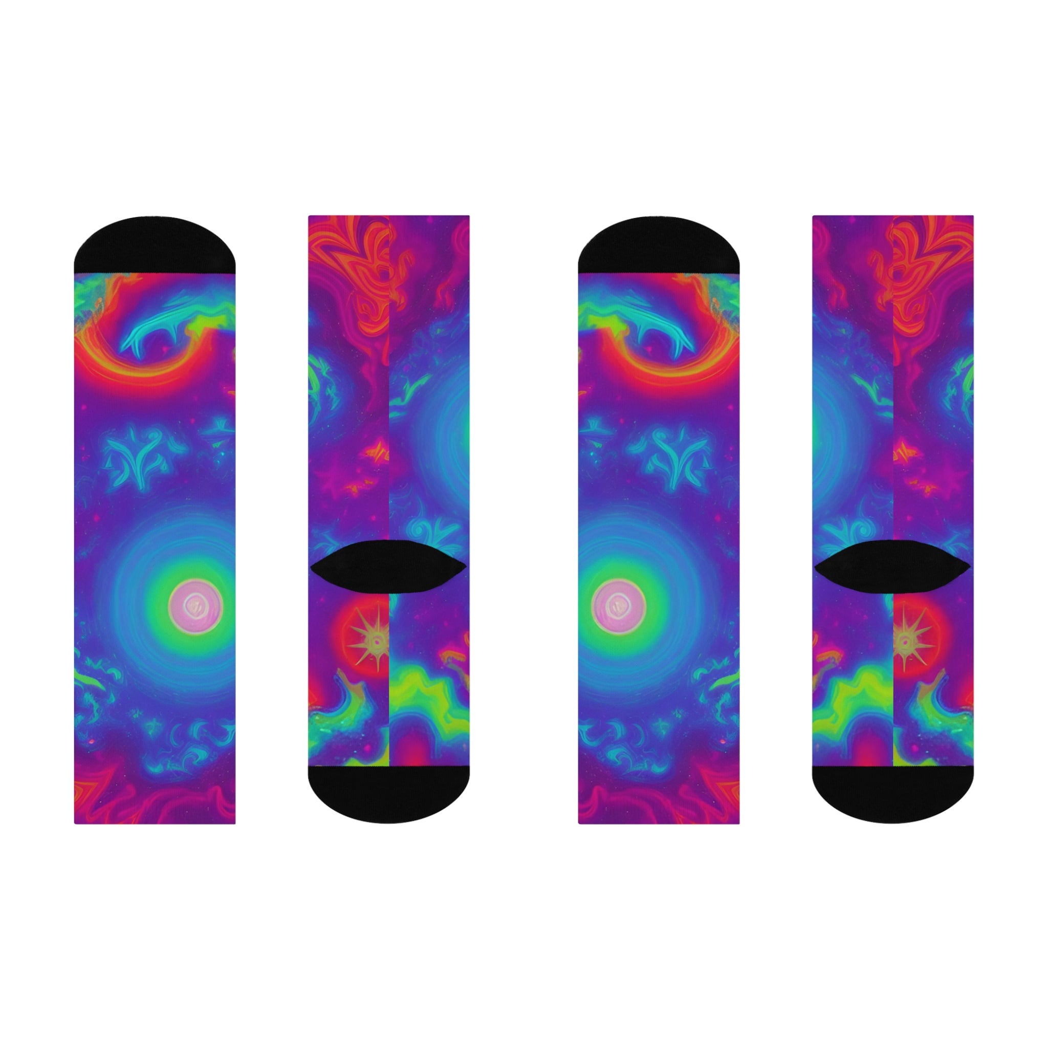 Vibrant  Colorful cosmos Knee High Socks