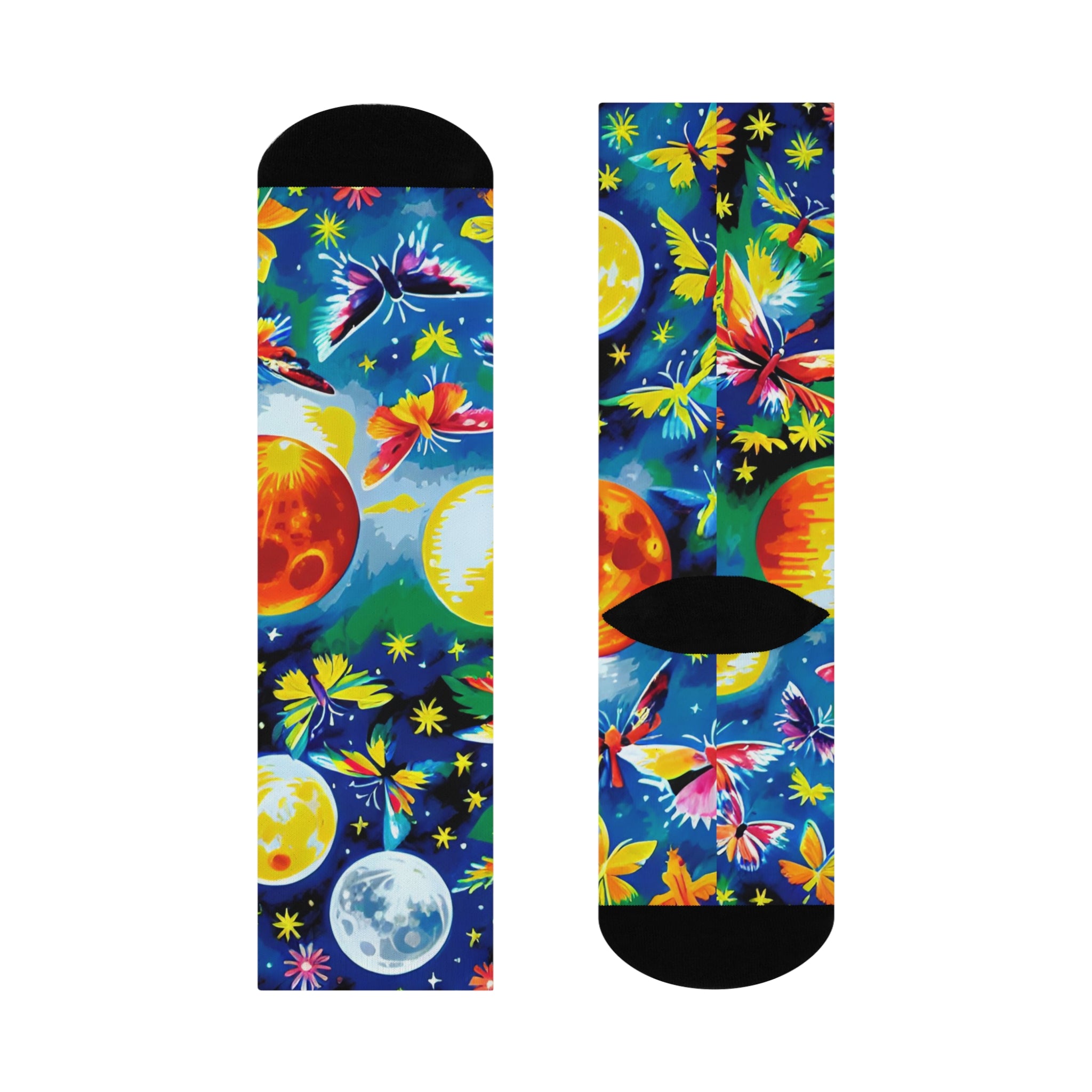 Cosmic Butterfly Knee High Socks Celestial