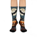 Spooky Jack-O'-Lantern Halloween Pumpkin/ bat Socks | Crew Socks